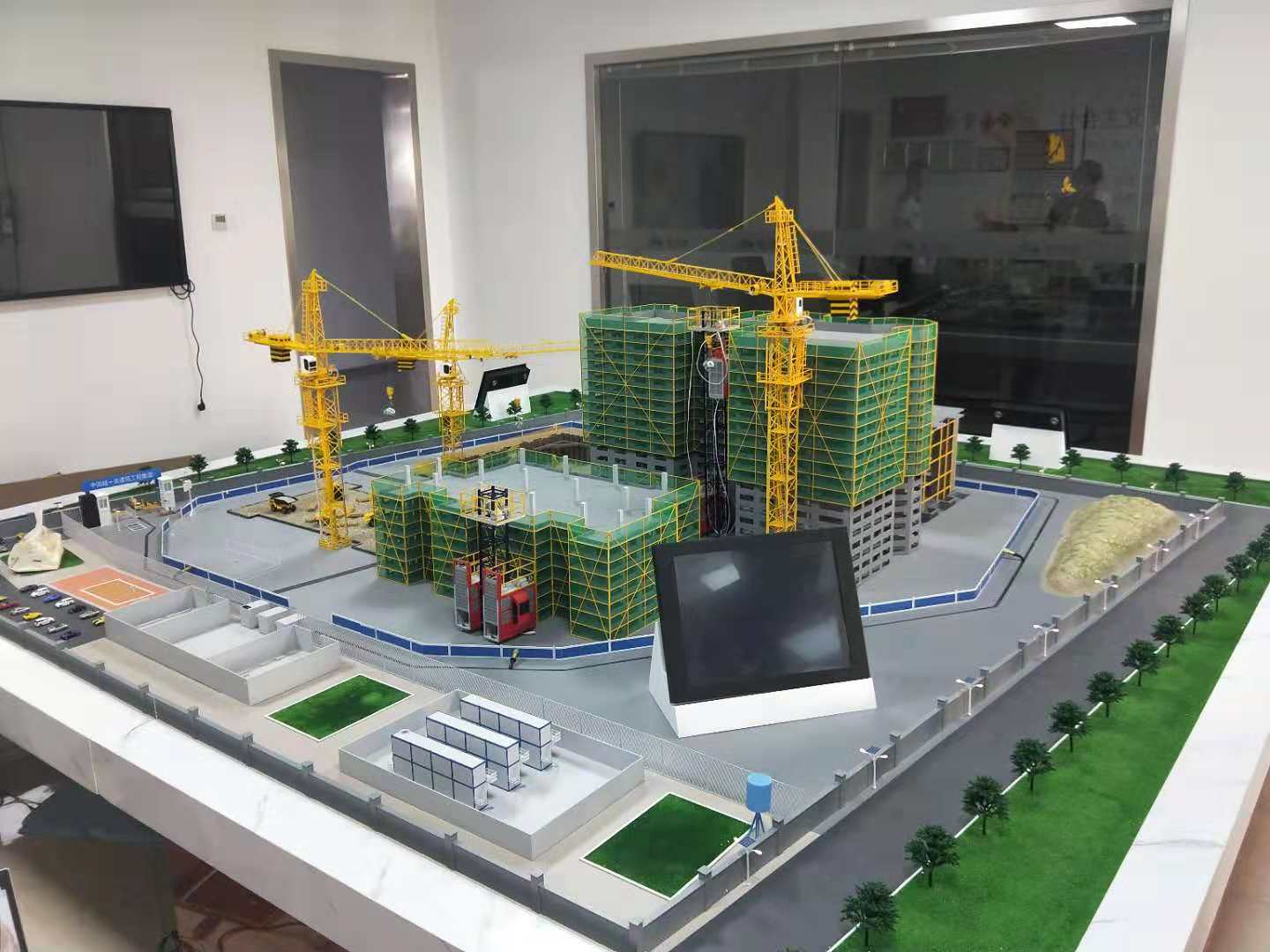 胡杨河市建筑施工场景模型