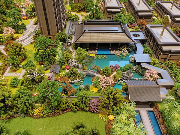 胡杨河市建筑模型